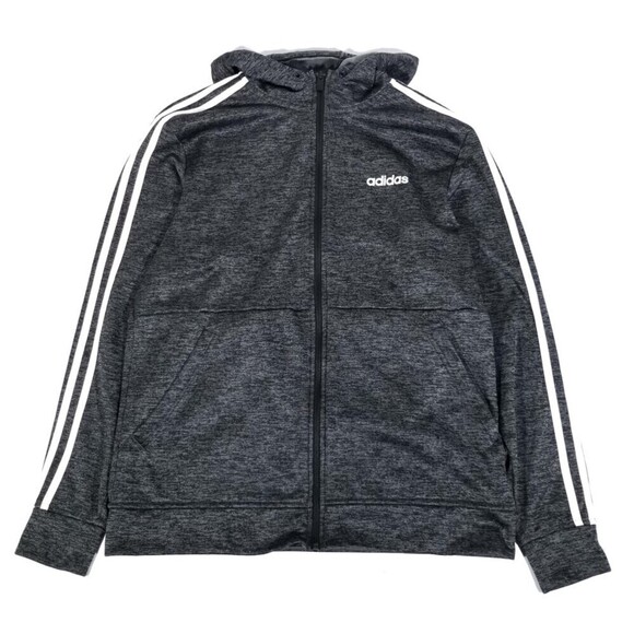 adidas Mens Tech Fleece Full Zip Hoodie Jacket Athletic Marled Gray Mens Medium - Picture 1 of 6